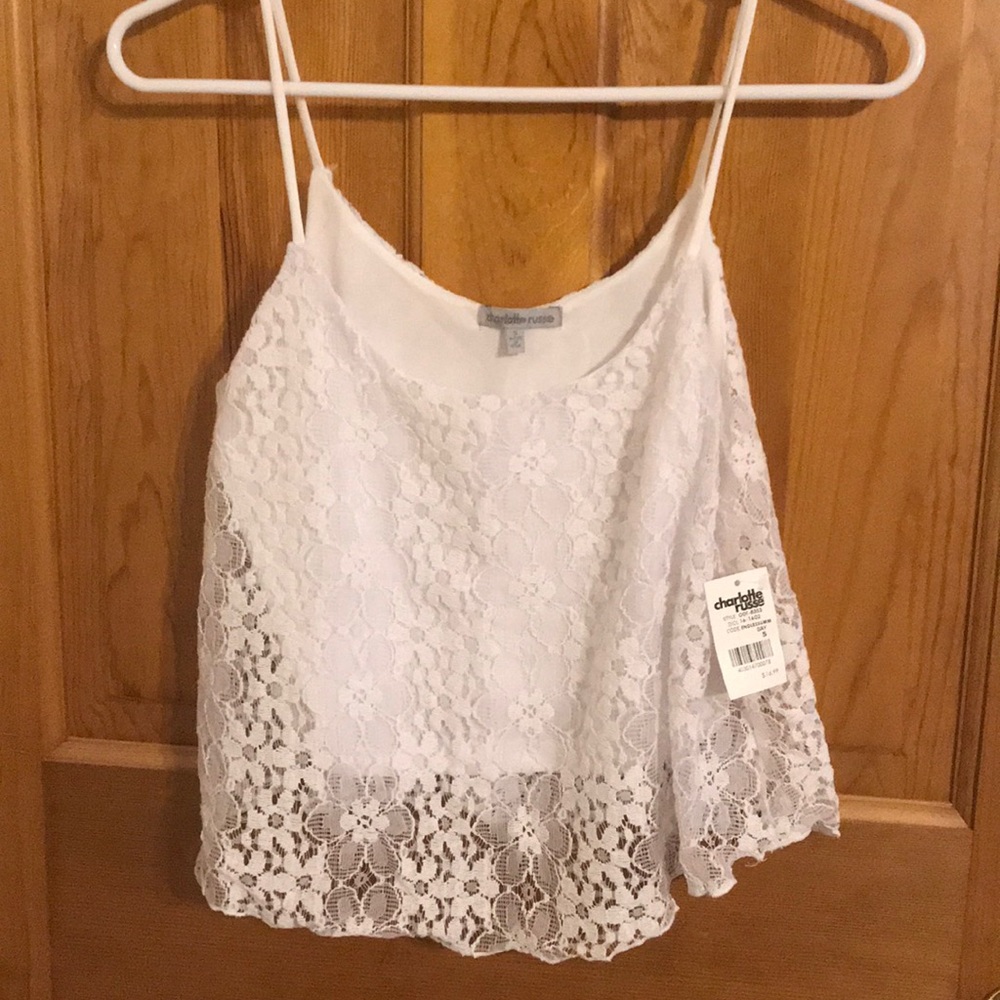 Size S white tank with tags